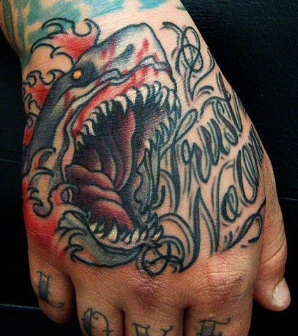Shark tattoo More sharks here whitehardblogspotcom 2011 01 