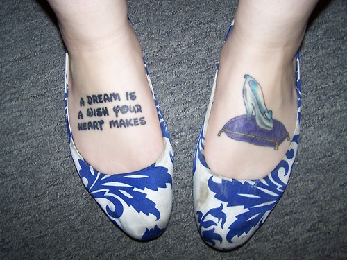 tagged as cinderella foot quote color Disney tattoo ink disney 