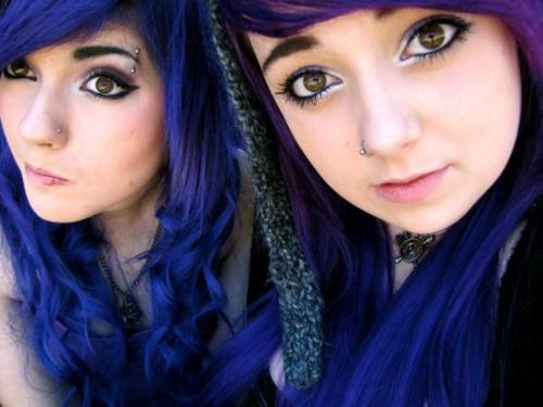 black and purple hair. tattoo wallpaper Black Hair