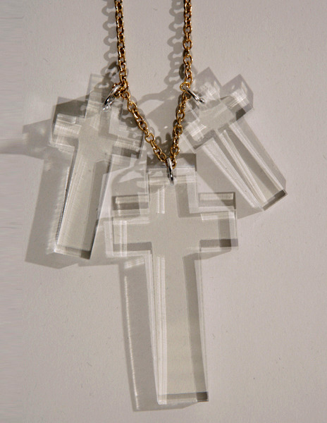 LOVE this acrylic cross necklace!