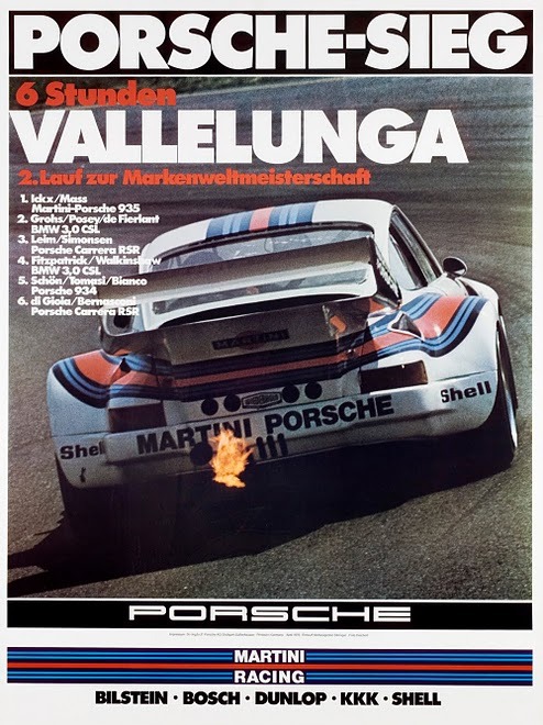 Vallelunga Martini Porsche Racing Poster