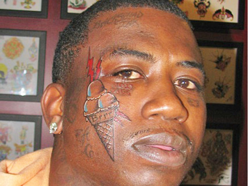 gucci tattoo on face. gucci man tattoo on face.