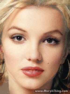 Britney Spears Marilyn Monroe morphed