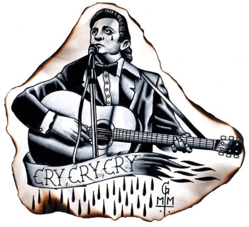 Another Johnny Cash tattoo design Wednesday Nov 11 1231am