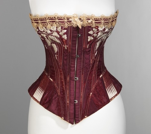 “Bon Ton” corset ca. 1876 via The Costume Institute of The Metropolitan Museum of Art
