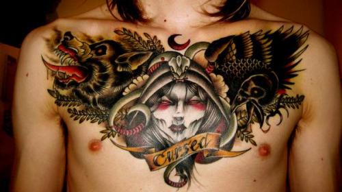 Chest tattoo by Derek Noble Posted Sun March 27th 2011 at 931pm