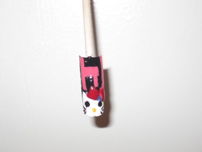 cute hello kitty nail designs. Feb. My first Hello Kitty nail