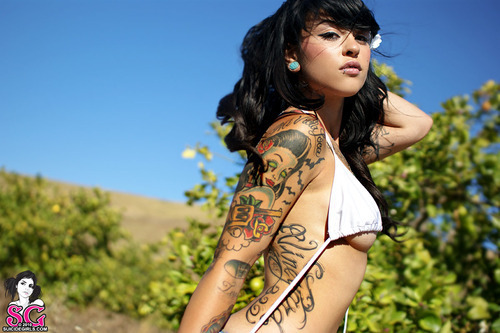 tattooed girl by Chris