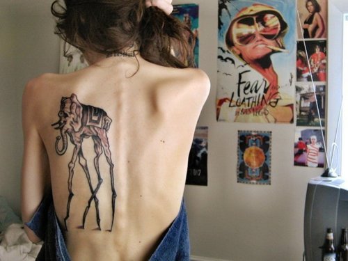 189 notes Tags inked salvador dali painting tattoo back tattoo