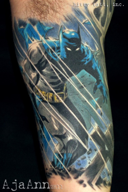  8220Batman tattoo I was honored to tattoo on a client's inner bicep
