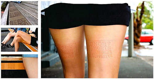 The Presurfer: Plates On Benches Leave Ads On Ladies’ Legs