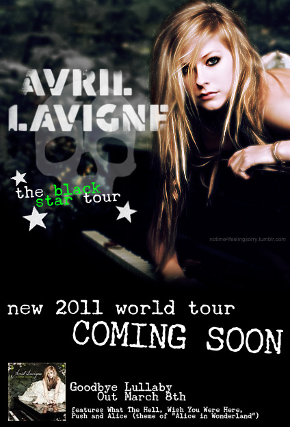 I made this poster to promote The Black Star Tour 2011 by Avril Lavigne