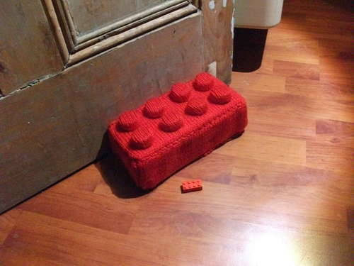 Lego brick doorstop