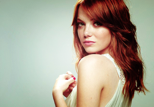 emma stone red hair. So pretty. I miss the red hair