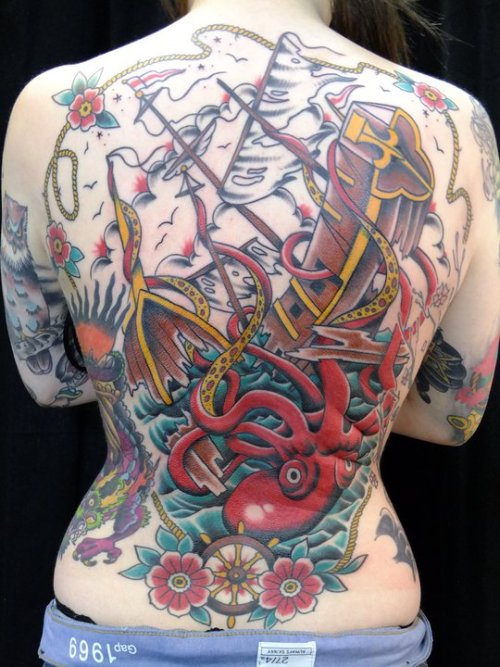Octopus tattoo by Erich Foster Posted Mon March 21st 2011 at 732pm