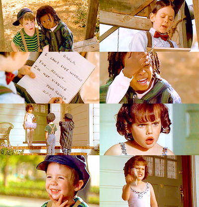 Dear Darla, I hate your stinking guts. You make me vomit. You’re scum between my toes! Love, Alfalfa.