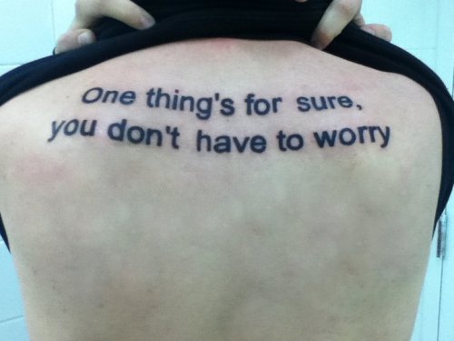 My first tattoo Lyrics from the song Whoever she is by The Maine
