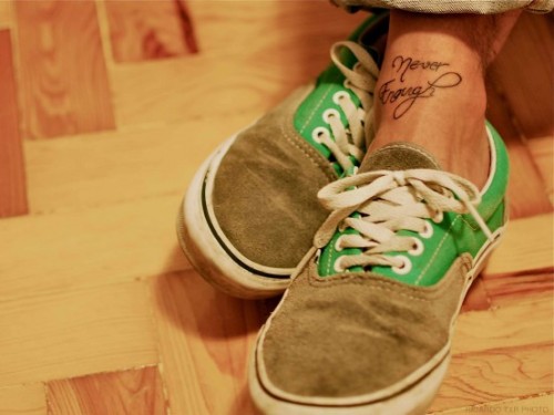  never forget vans green cute shoes forget never quote foot tattoo 
