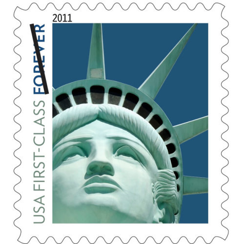 stamp statue of liberty las vegas. replica in Las Vegas as