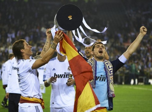 real madrid copa del rey 2011 trophy. the Copa del Rey trophy,