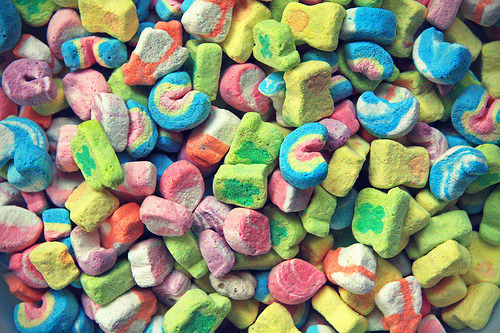 marshmallows in lucky charms. Best part of Lucky Charms
