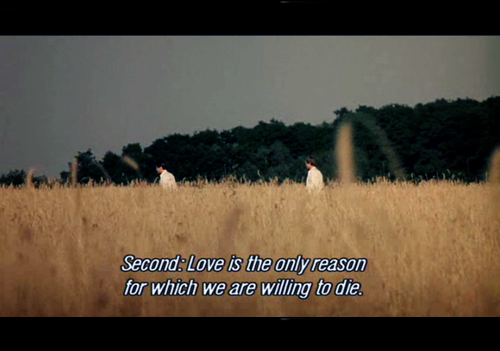 Segundo: O amor é a única razão pela qual estamos dispostos a morrer.