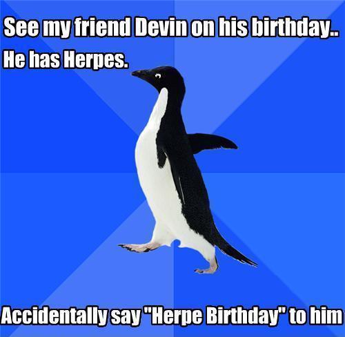 funny birthday meme. Tags: irthday devin herp