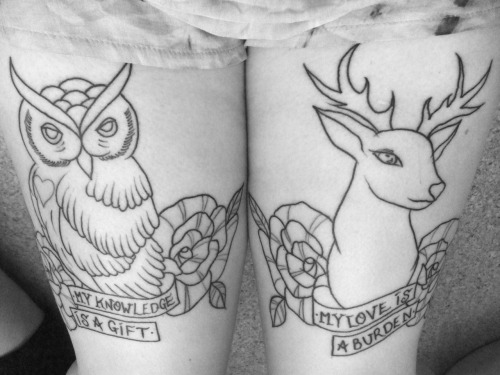 the outlines of my thigh tattoos by Aeden Cooper at Burnin 8217 Hell