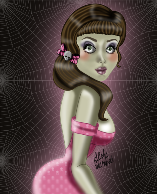 Zombie Pin Up Girl by Alicia