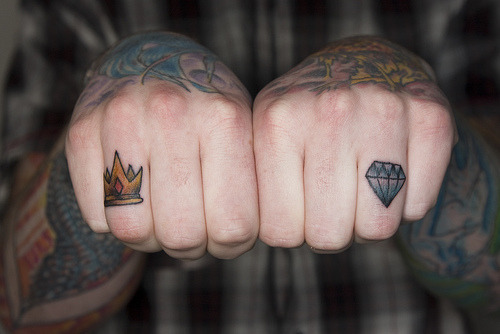 diamond tattoos on fingers. Tagged: tattoos tattoo finger
