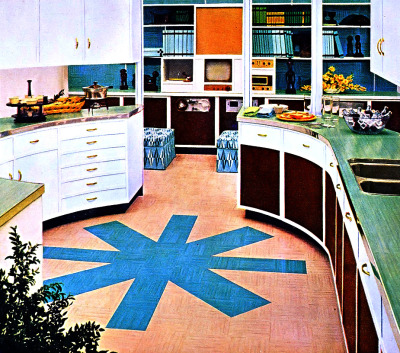 Handy Hint #1 - Mid-Century housewives: Are you forever mislaying your kitchen in a Valium-induced haze? Try marking it with a large asterisk.