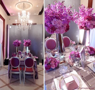  Wedding reception decoration purple lilac color scheme table 