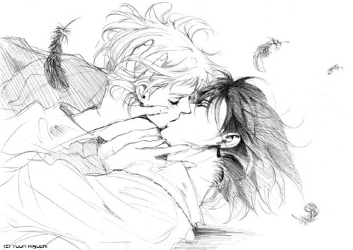 anime couples with wings. Via anime couples ~♥ Zoom. so beautiful. (Source : fuckyeahanimecouples)