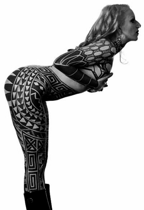 blackworktattoos Blackwork Bodysuit Tattoo Masterpiece Photo of Yvonne