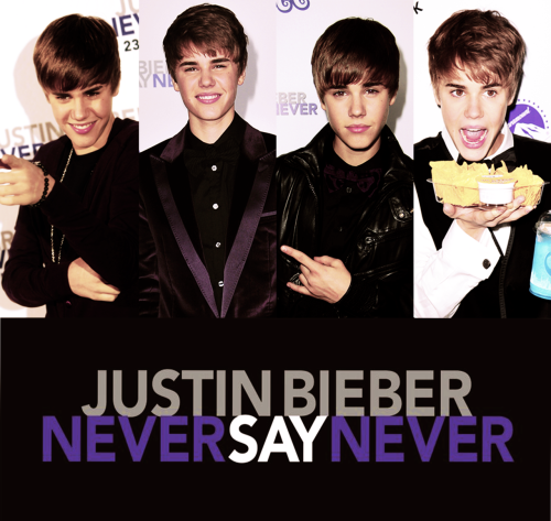 asmalltownincanada:

Justin Bieber Alphabet
[N] Never Say Never: The Premiere’s
