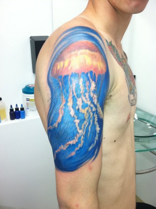 tattoos of jellyfish. JELLYFISH GO WITH THE FLOW