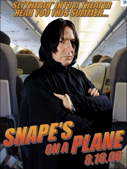 snapes on plane. snape middot; snakes on a plane