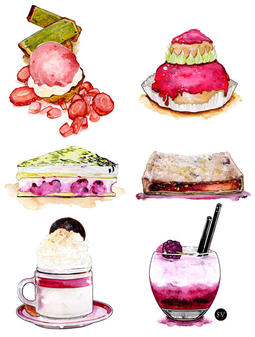 Food &amp; drink illustrations for www.52k.fr
