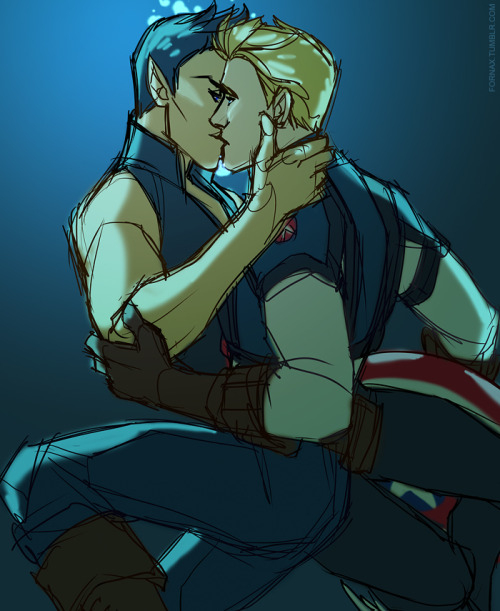 This is for daunt because it is all her fault
He is helping him breath underwater ok, it is a totally legit thing
p.s. no really Steve how many boyfriends do you even have