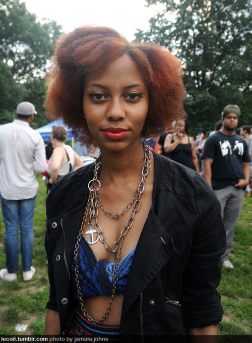 Flo, model, at the Fort Greene Festival in Brooklyn