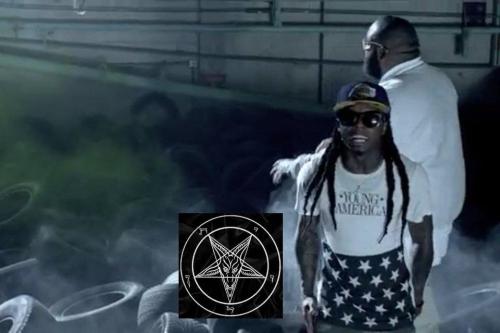 Lil Wayne John wearing Young America shirt with upside down 
