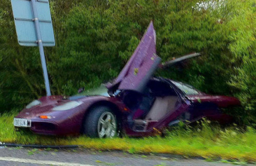  F1 supercar and struck a tree, causing the vehicle to catch fire ...