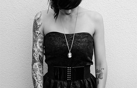 black and white arm tattoos