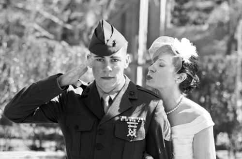 Military grooms vintageinspired brides amazing wedding photos