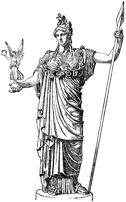 Athena, ancient greek goddess of wisdom.