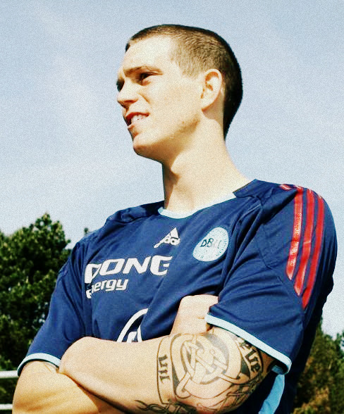 Daniel Agger's arm and ring finger tattoos Daniel Agger 8217s elbow