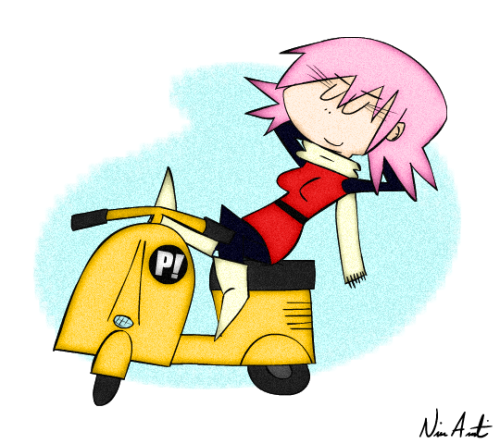 Speaking of Vespas this drawing from a couple years ago has a Vespa in it