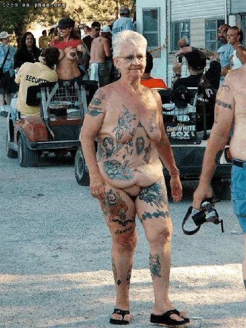 this is my nomination for Best Old Person With Tattoo of the year oh