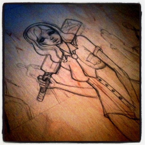 Sneak peek at zombie show entry. &#8220;you&#8217;ve got red on you&#8221; by Constantly Constance  (Taken with instagram)