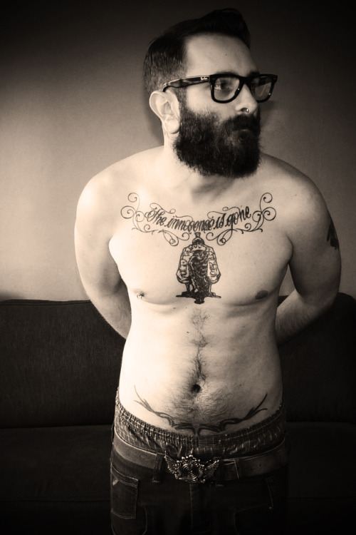 i heard you like tattoo's men's chest and beard's so this is for you